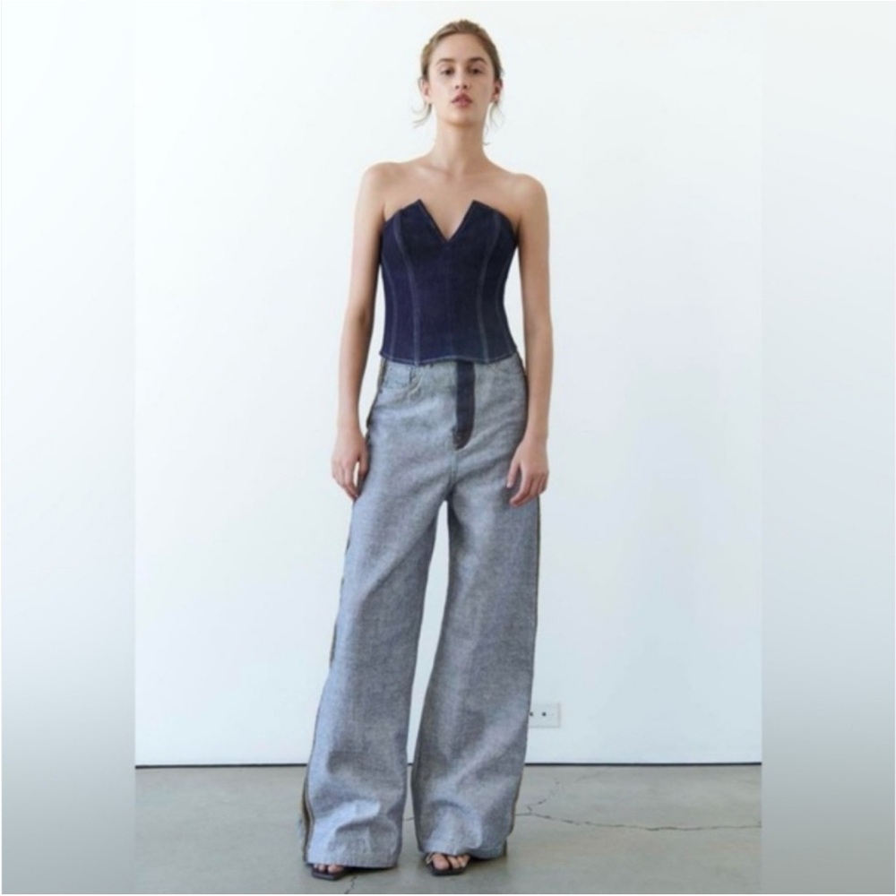 Zara Inside Out Denim Pant